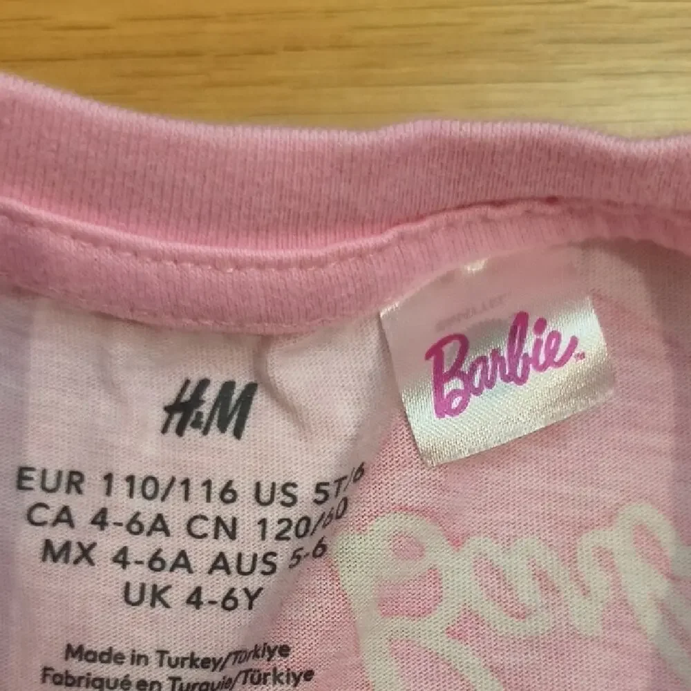 H&M + Barbie Short Sleeve Jersey Dress, Size 5T/6 EUC